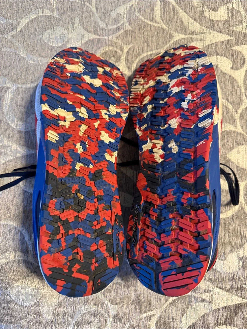 Mens Reebok Nano X2 Athletic Sneakers in White, Navy & Red - Size 11.5